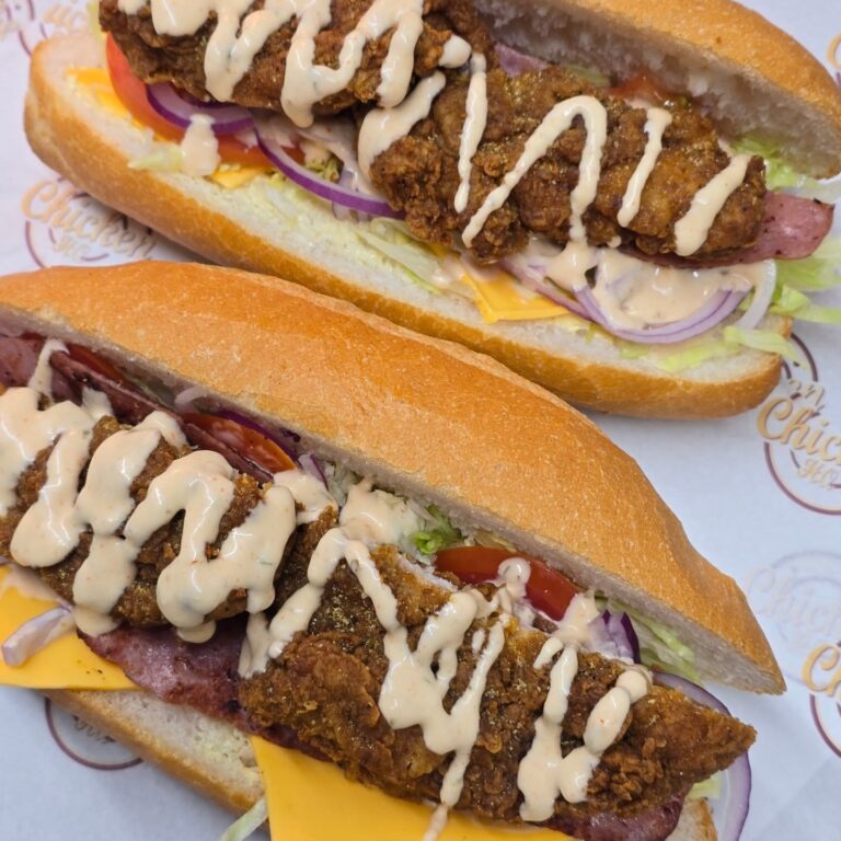HQ chicken tender rolls with HQ Sauce